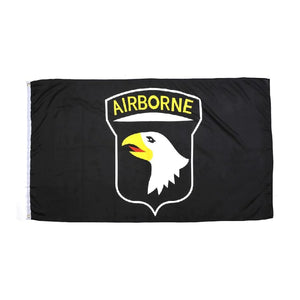101st Airborne Division "Screaming Eagles" Black Flag 3' x 5'