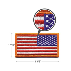 RWB Reverse American Flag Hook & Loop Patch