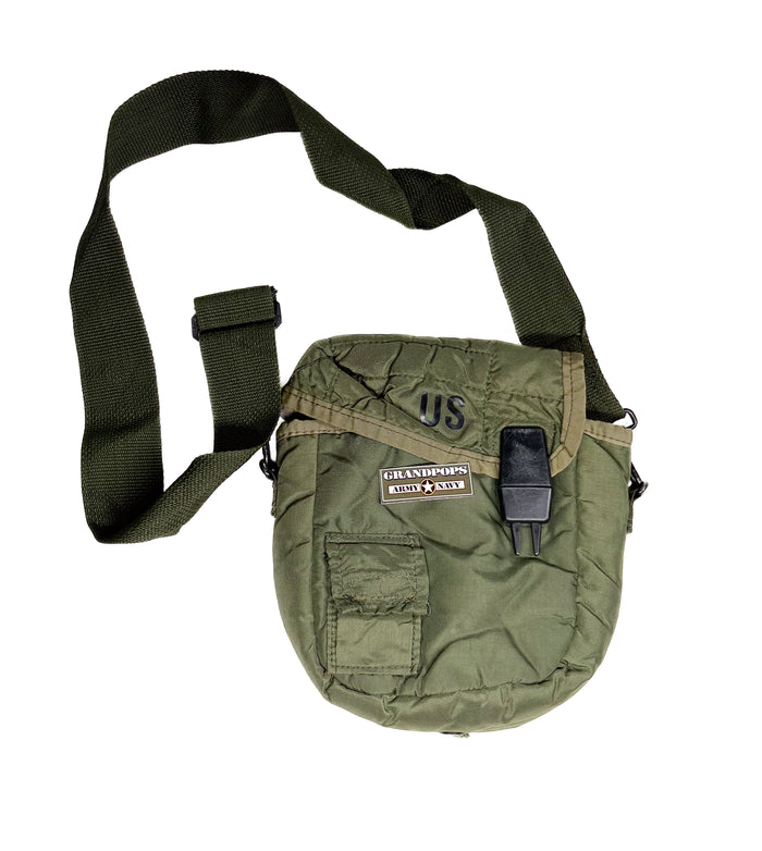 U.S. Military OD Green 2 QT Canteen Pouch W/ Strap USED