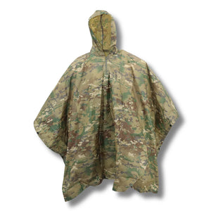 Multicam Wet Weather Rain Poncho W/ Bag