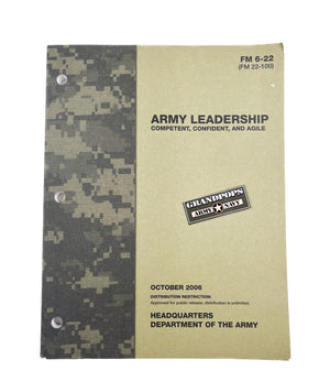 FM 6-22 Army Leadership Competent, Confident & Agile Manual USED