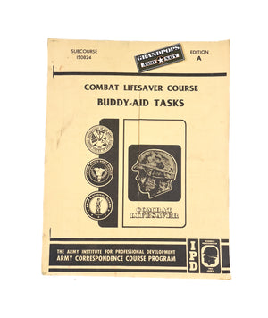 IS0824 Combat Lifesaver Course Buddy-Aid Tasks Manual USED