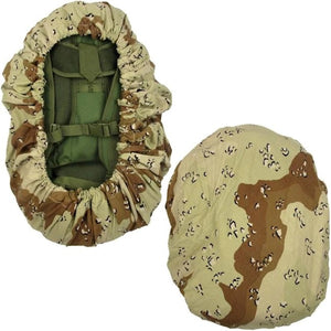 U.S. Military Backpack Elastic Cover Camouflage Chocolate Chip M81 White DCU