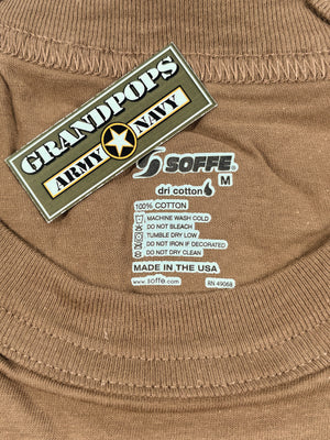 NWU Type III Soffe Military Shirt 100% Cotton Ring Spun Crew Necks 3 Pack Coyote Brown