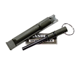 3-IN-1 Tactical Survivalist Fire Starter W/ Whistle