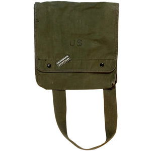 U.S. Military 1990s OD-7 Green Cotton Duck Map and Photograph Case with a Grandpops Army Navy logo.