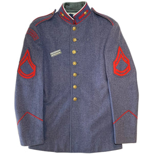 Valley Forge Military Academy Cadet's Dress Tunic With Patches with a Grandpops Army Navy logo.