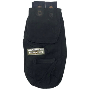 Black MOLLE General Purpose Pouch with a Grandpops Army Navy logo.