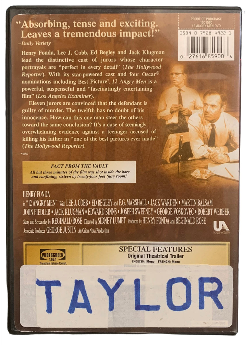 12 Angry Men DVD – GRANDPOPSARMYNAVY