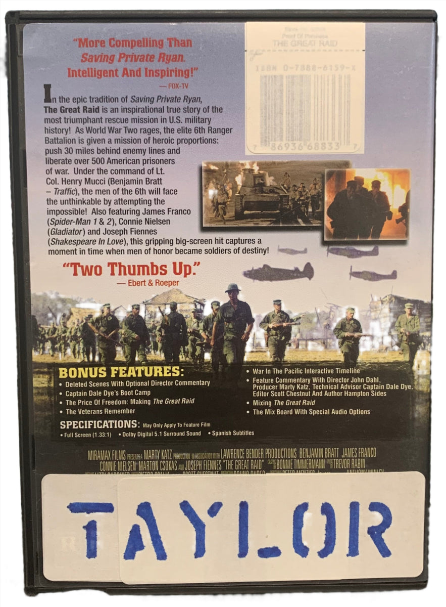 The Great Raid DVD – GRANDPOPSARMYNAVY