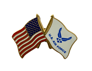 USAF Small USA/USAF Flag Pin