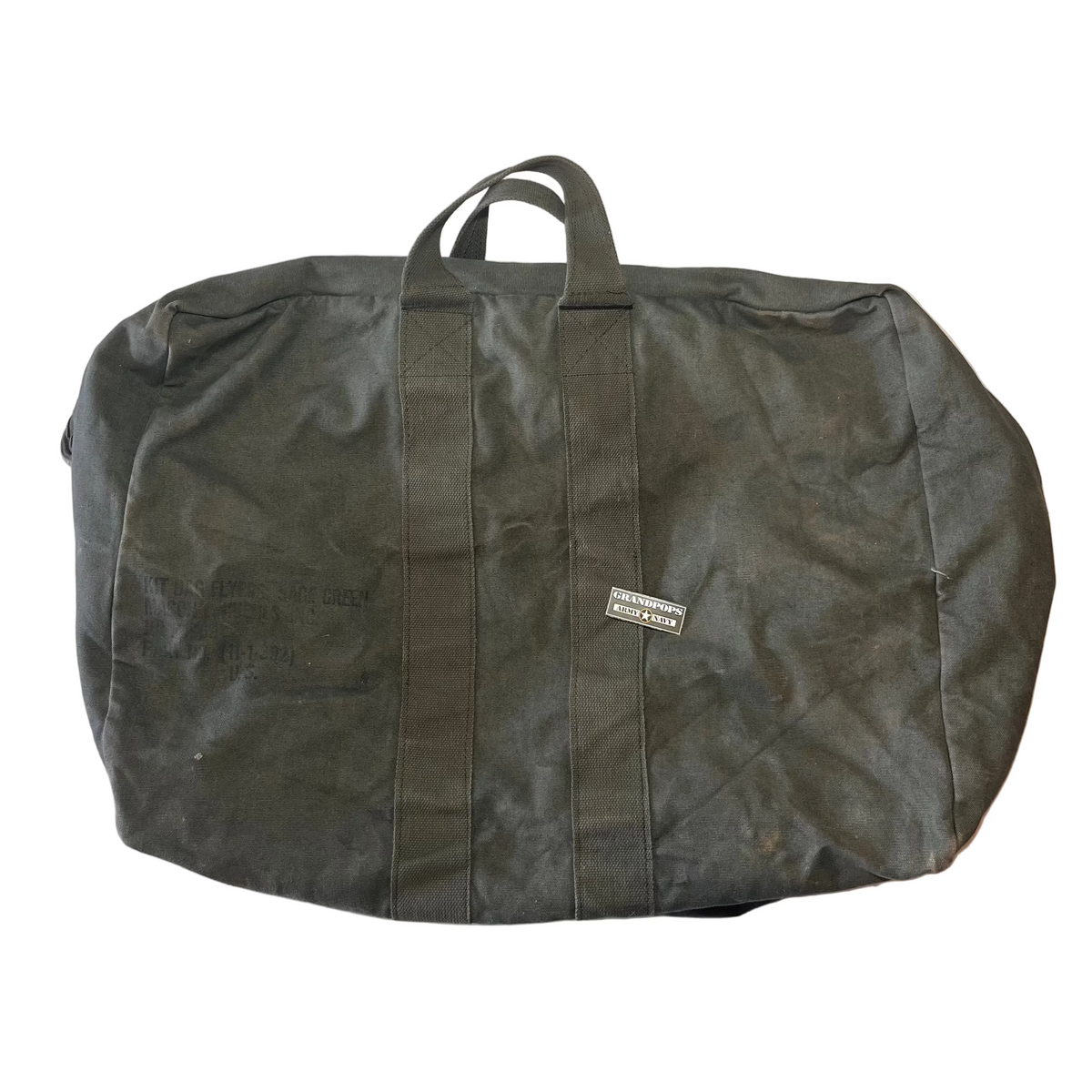 U.S. Military Original OD Green Canvas Flyer's Kit Bag