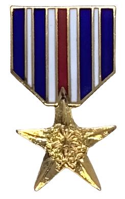 Silver Star Medal Pin