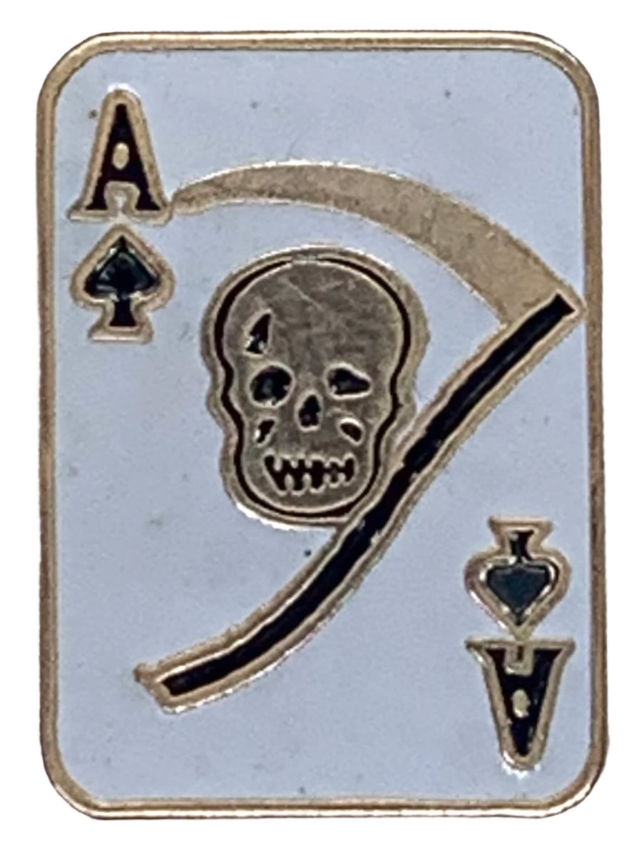 ※FYP (Division) Ace of spades U.S. Army Death Ace Card Pin – GRANDPOPSARMYNAVY