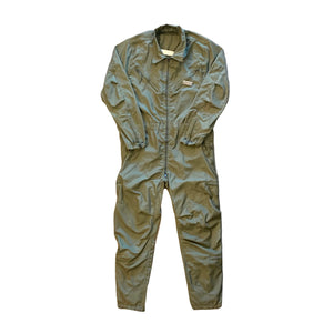 LIKE-NEW CONDITION U.S. Military OG-107 Fire-Resistant CVC Coveralls with a Grandpops Army Navy logo.