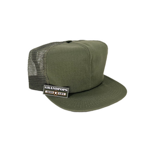 OD Green Rip-Stop Mesh Trucker Snapback Baseball Cap USA MADE