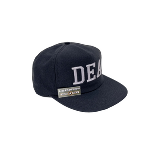Vintage DEA Retro Dark Blue W/ Gold Letters Trucker Snapback Baseball Cap USA MADE