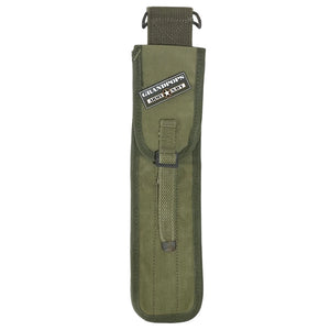 U.S. Military WW2 OD Canvas M1 Cleaning Rod Case with a Grandpops Army Navy logo.