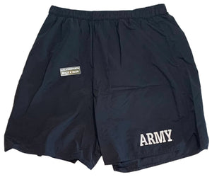 U.S. Army Silver on Black PT Shorts