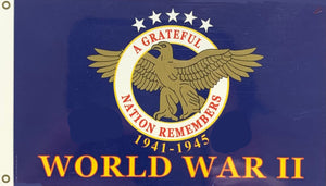 World War II Ruptured Duck "A Grateful Nation Remembers" Flag