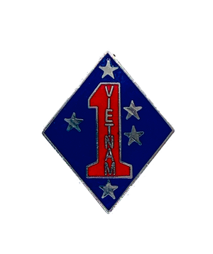 1st Marine Vietnam Blue/Silver Division Pin