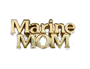 USMC Marine MOM Script Gold Pin