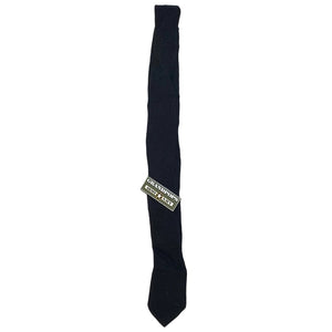 U.S. Military Vietnam War Era Black Tropical Wool Necktie with a Grandpops Army Navy Logo
