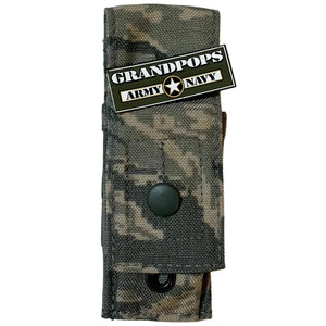 U.S. Air Force ABU Digital Tiger Stripe M9 Pistol Mag Pouch with a Grandpops Army Navy logo.