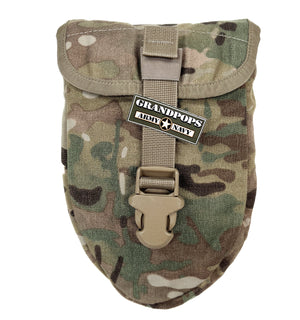 U.S. Military Multicam Tri-Fold Entrenching Tool/ Shovel Cover Pouch USED