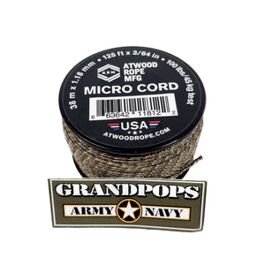 M Camouflage 3/64" Mirco 100LB Paracord 100ft Made In USA