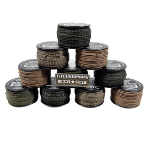 M Camouflage 3/64" Mirco 100LB Paracord 100ft Made In USA