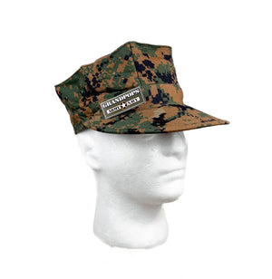 USMC MARPAT Woodland Cap 8 Point 2 Ply Top Stitch No EGA