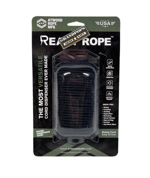 Black 550LB Paracord 100Ft Ready Rope™  Survival Storage Kit Made In USA