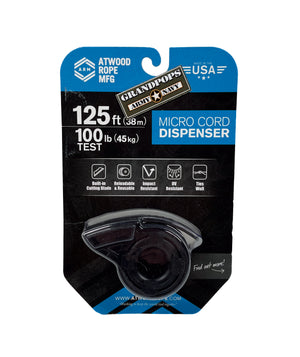 Black Micro Paracord 125Ft Mini TRD Dispenser