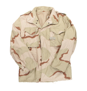 U.S. Military Original DCU 3 Color Tri-Desert Camo M65 Cold Weather Field Jacket USED