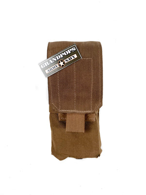 U.S. Military Coyote Brown MOLLE M4/M16 Double Mag Pouch USED