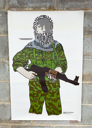 Retro 80s Al Qaeda Soldier "Terrorist" Vintage Shooting Training/ Practice Target