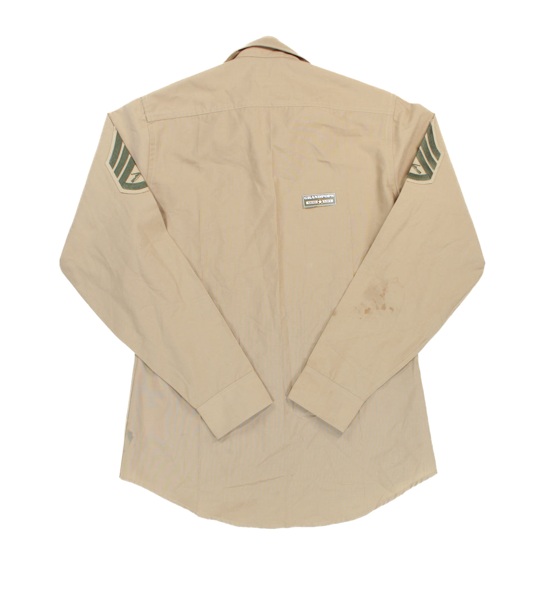 U.S. Marine Corps Khaki Long Sleeve Poly/Wool Dress Shirt –  GRANDPOPSARMYNAVY