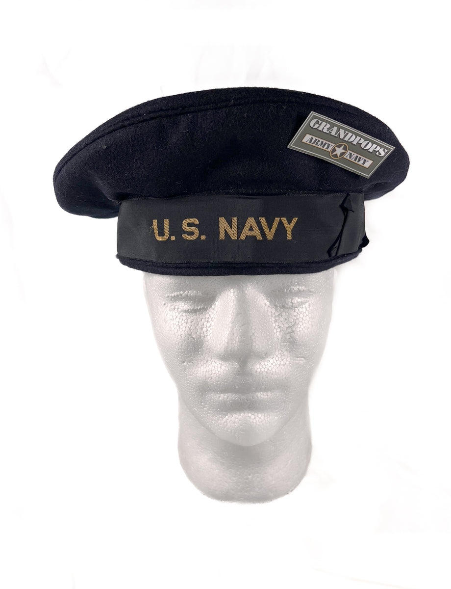 U.S. World War 2 Original USN Wool Dress Blue Sailor Beret  display picture 1