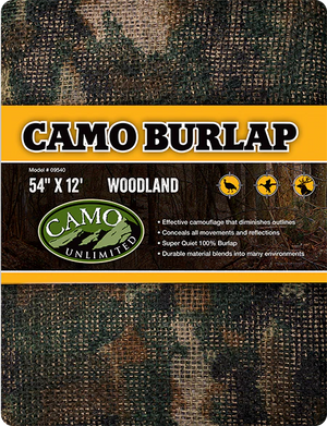 Woodland Camo Burlap Roll 54" x 12"