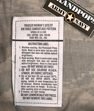 U.S. Air Force Women's ABU Digital Tiger Stripe Pants 50% Nylon / 50% Cotton Twill USED