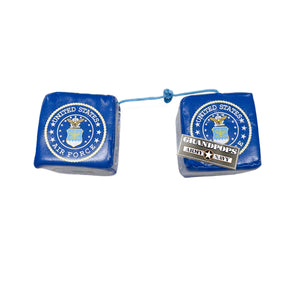 U.S. Air Force Patriotic Retro 3" Car Rearview Mirror Dice