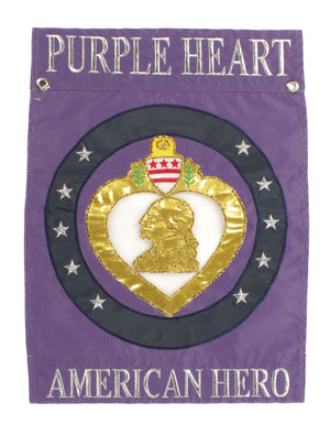 Purple Heart Garden Flag 13" x 18"