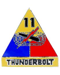 11th Armored Division (Thunderbolt) Insignia Pin