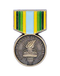 Armed Forces Service Medal Ribbon Pin