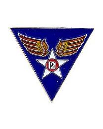 USAF WW2 (Army Air Corps) 12th Air Force Africa/S. France Pin