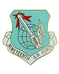 USAF 19th Air Force Shield Pin