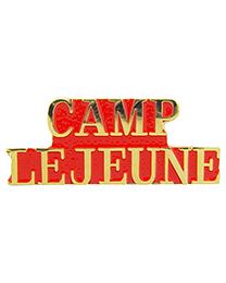 USMC Camp LeJeune Gold/Red Pin