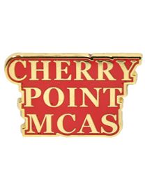 USMC Cherry Point MCAS Gold/Red Pin