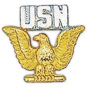 USN Enlisted Gold/Silver Rank Pin